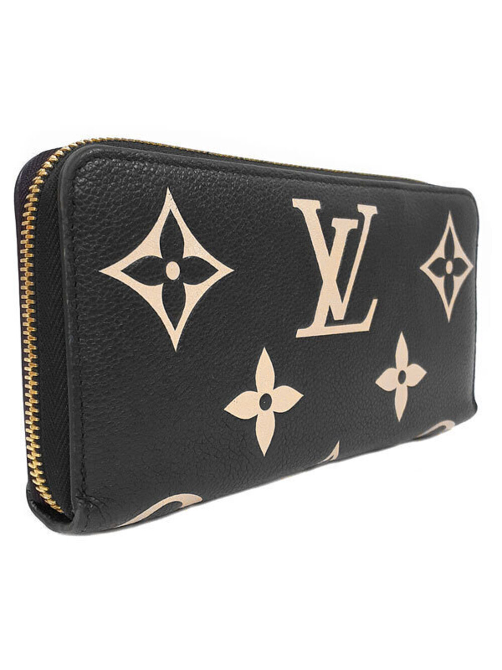 Louis Vuitton Zipper Empreinte Round Bicolor Long Wallet Zippy Monogram Brown